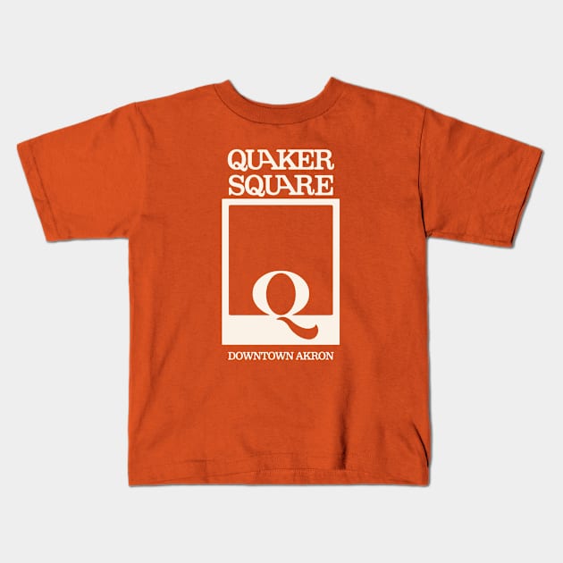 Quaker Square Akron Ohio Kids T-Shirt by Turboglyde